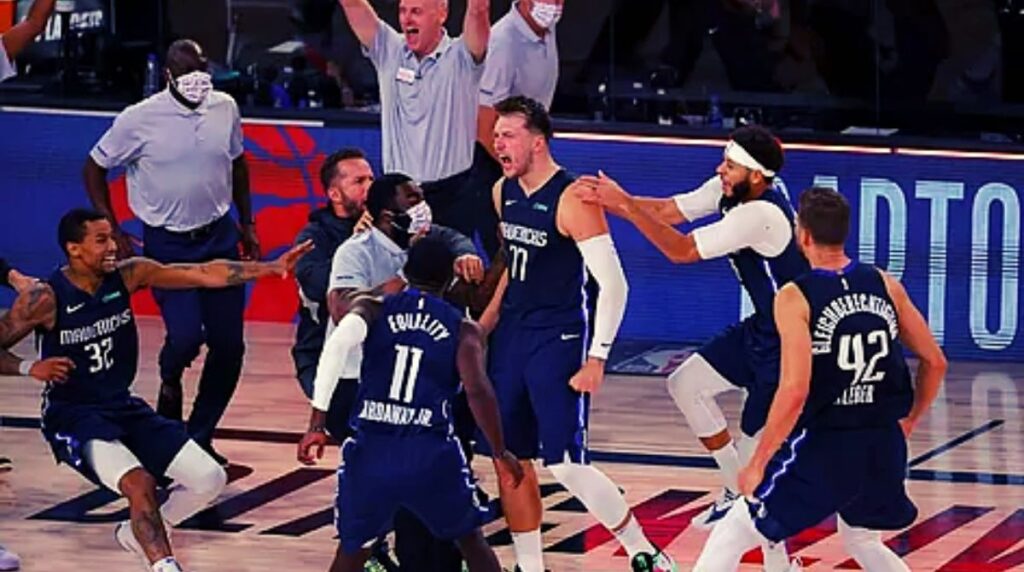 celebration with his teammates