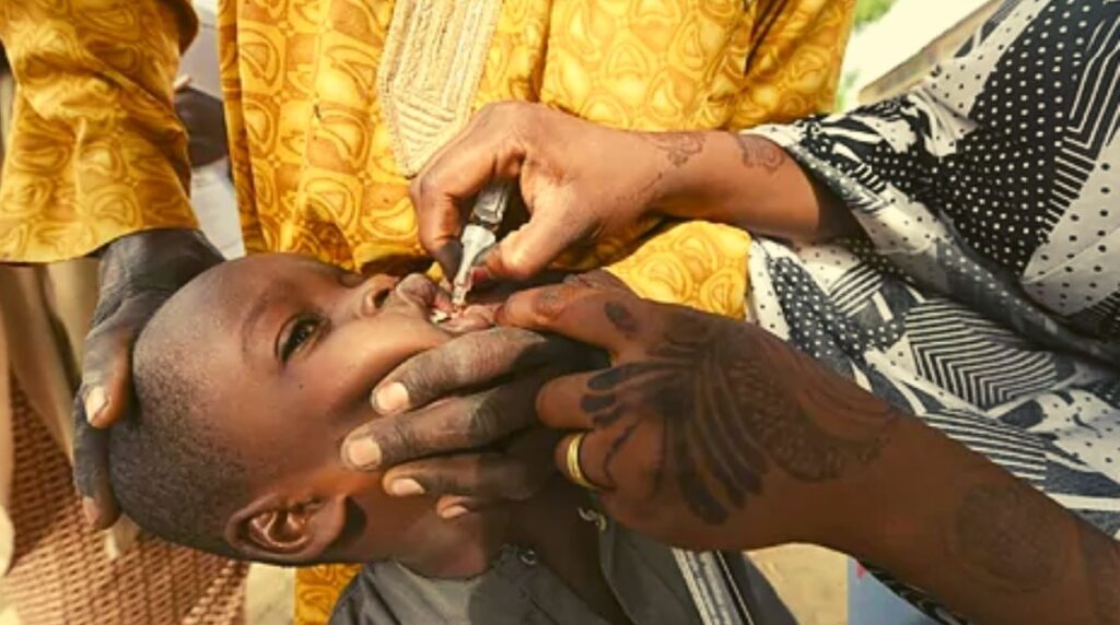 health worker administers